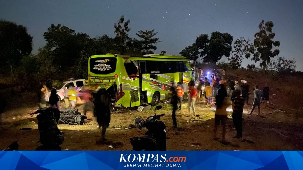 Kecelakaan Bus Bima-Jakarta di Dompu, Belasan Penumpang Alami Luka-luka