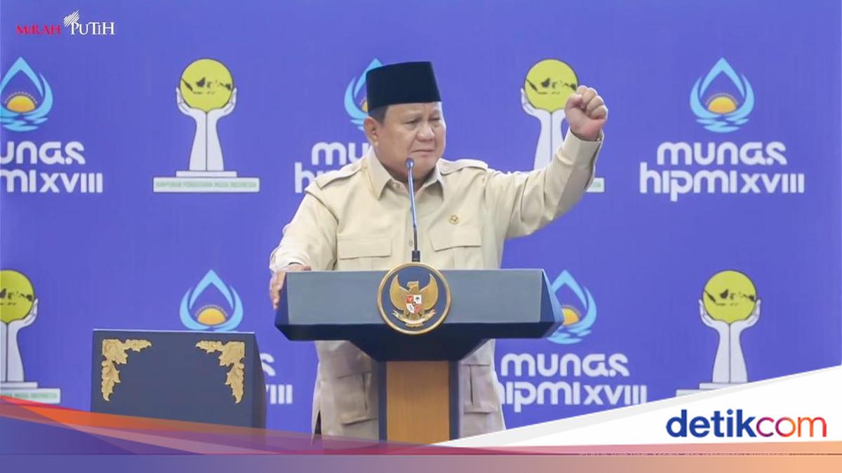 Prabowo Ajak Pengusaha Muda Tingkatkan Semangat Nasionalisme di Munas HIPMI