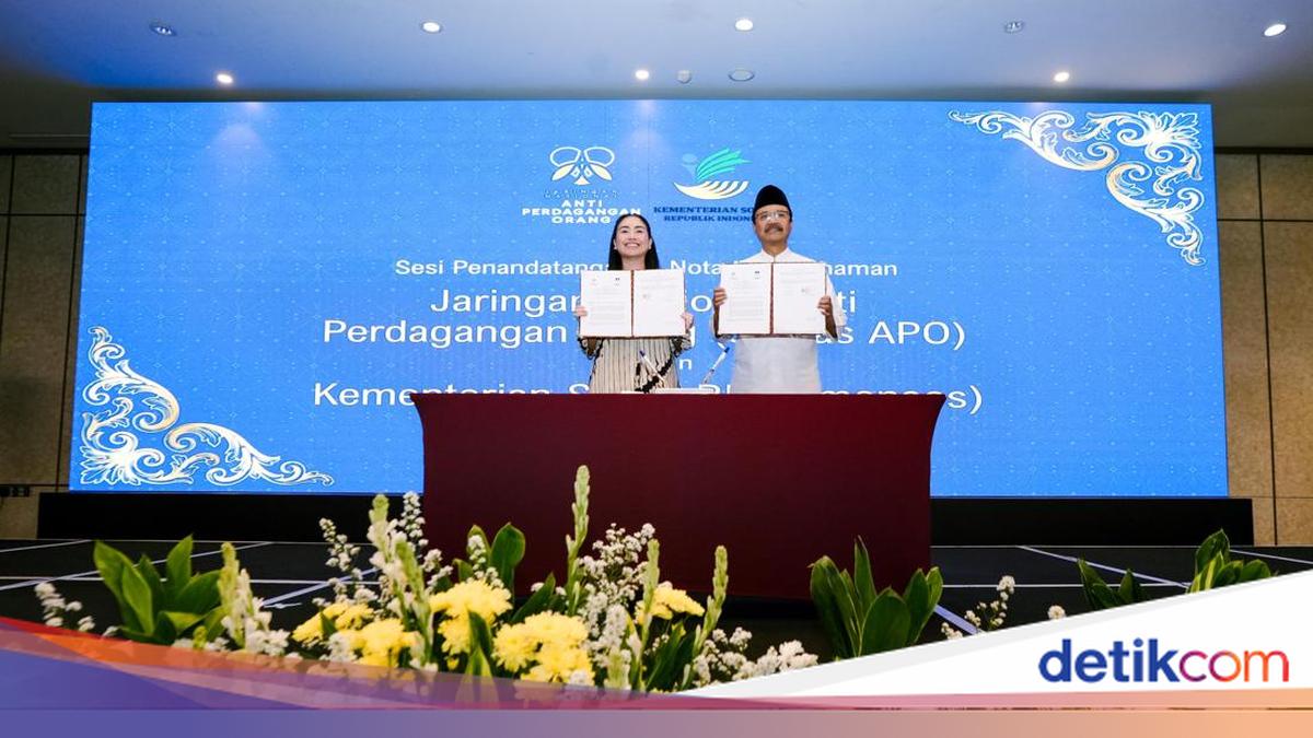 Kemensos dan Jarnas Anti TPPO Tandatangani MoU untuk Perlindungan Korban Perdagangan Manusia