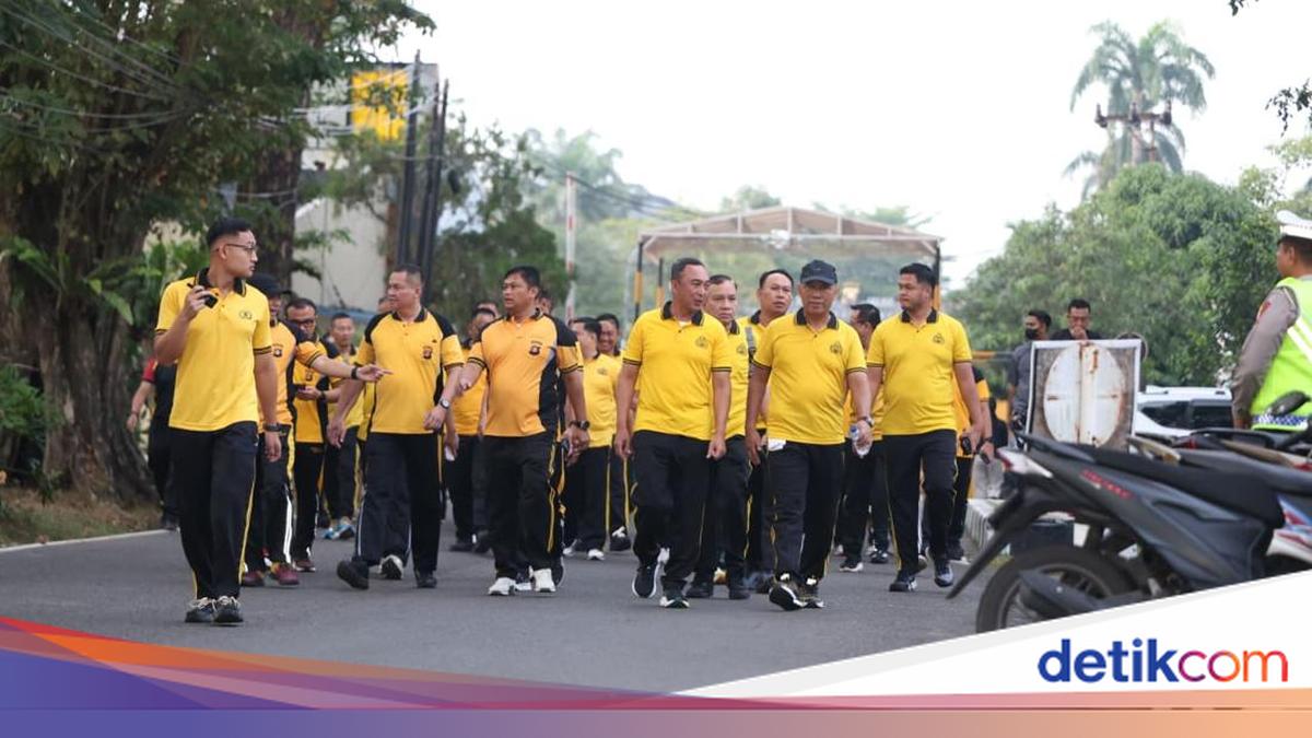Polda Sumsel Rayakan Hari Bhayangkara ke-80 dengan Olahraga Bersama Masyarakat