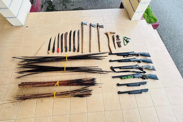 Usai Bentrokan, Satgas Damai Cartenz Lanjutkan Pengejaran KKB di Yahukimo dan Temukan Beragam Senjata